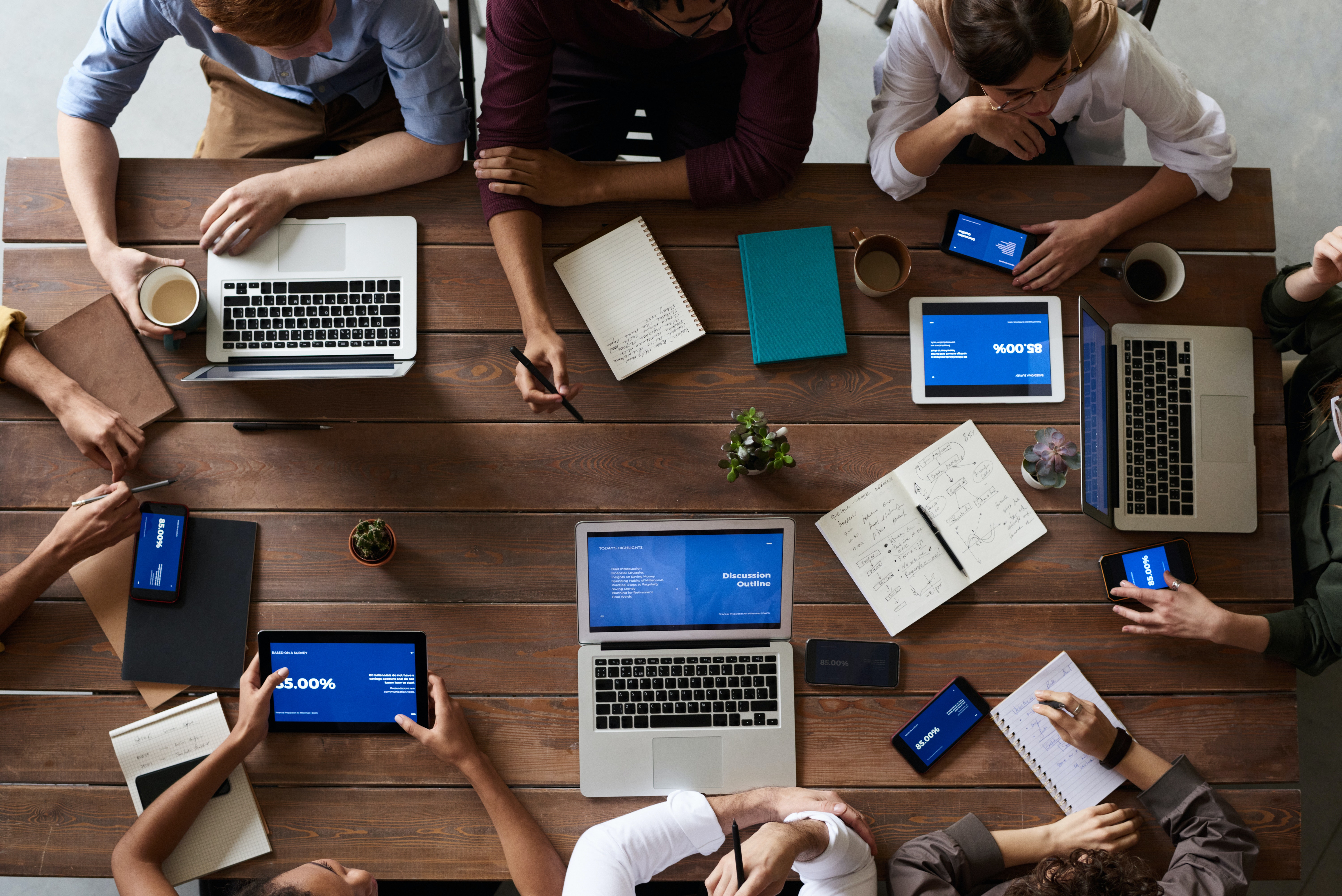 bureau avec equipe
