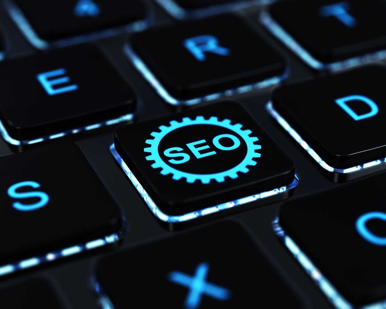 clavier touche seo bleu
