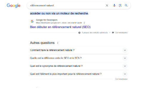 recherche google