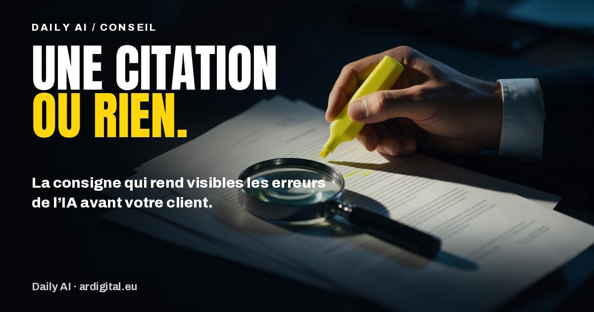 Erreurs de l’IA : exigez une citation exacte pour chaque affirmation