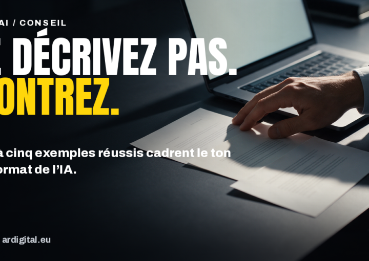 Donnez des exemples à l’IA : le geste qui cadre le ton et le format de ses réponses